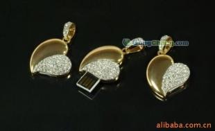 供應上海市珠寶心型U盤 高貴大方，彰顯您的身份